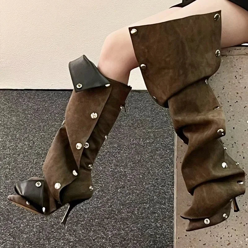 3D Denim Boots