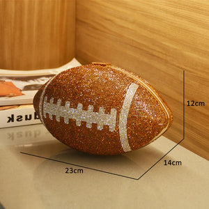 Diamond Football Clutch Purse