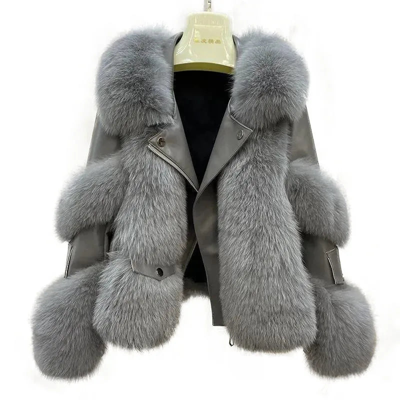 Foxy Brown fox fur jacket
