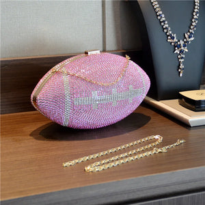 Diamond Football Clutch Purse