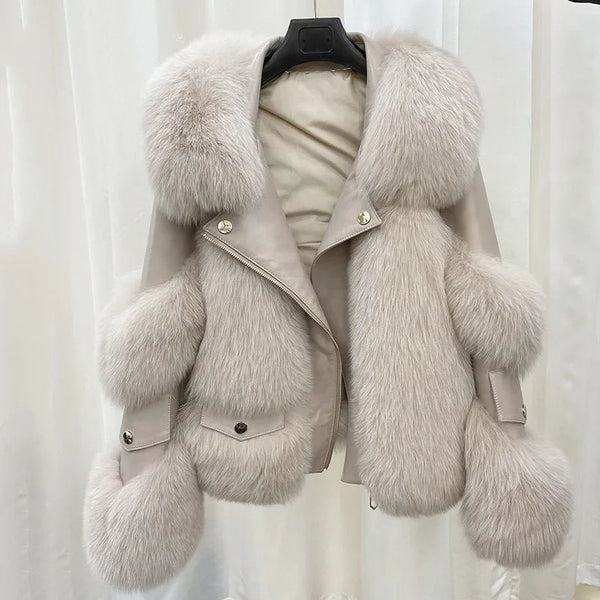 美品◯【THINK FUR 】FOX LIKE FUR JACKET Foxy Brown fox fur jacket – Fancey Boutique