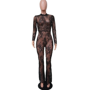 Lace Get Up See Through  Jumpsuit