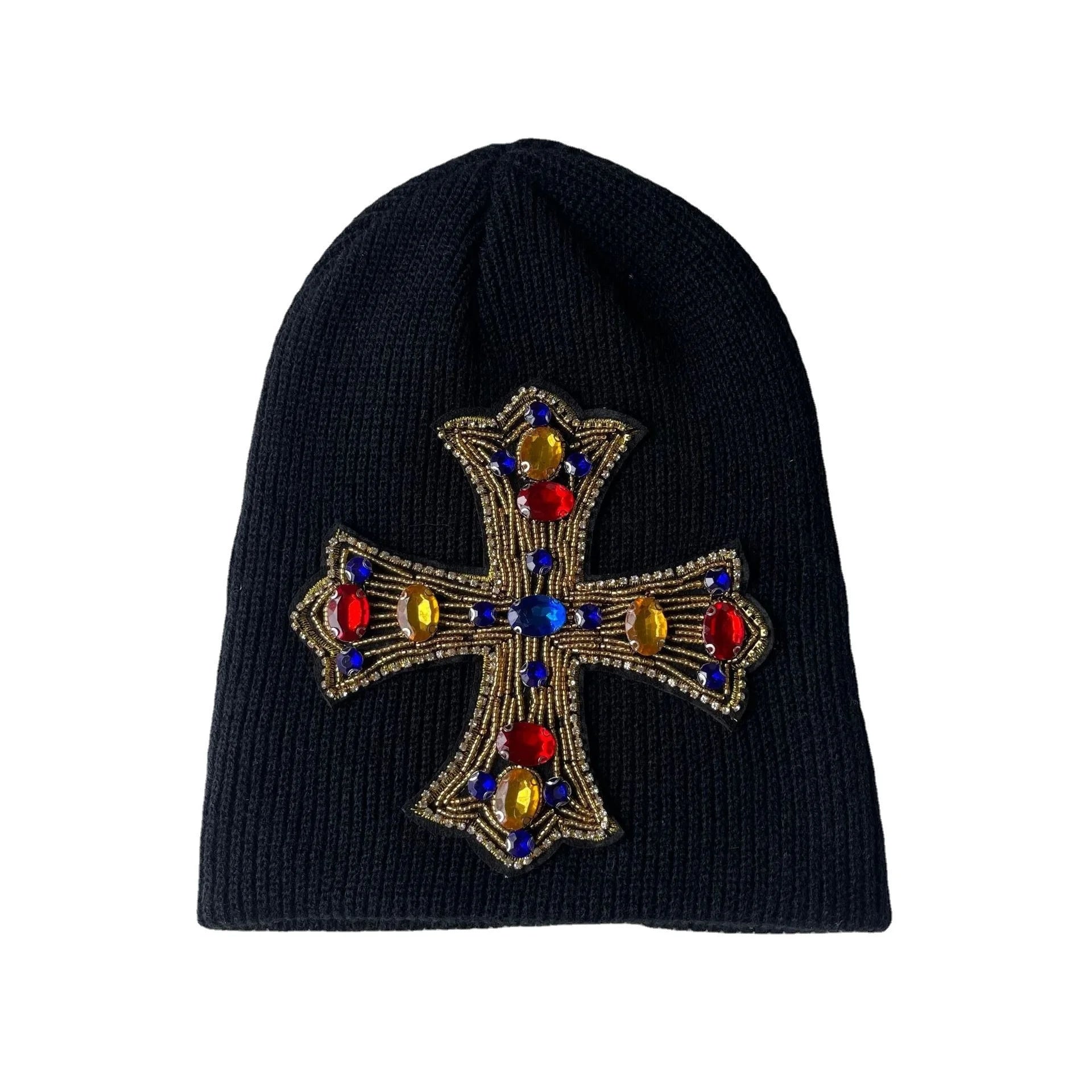 Diamond Cross Wool Hat