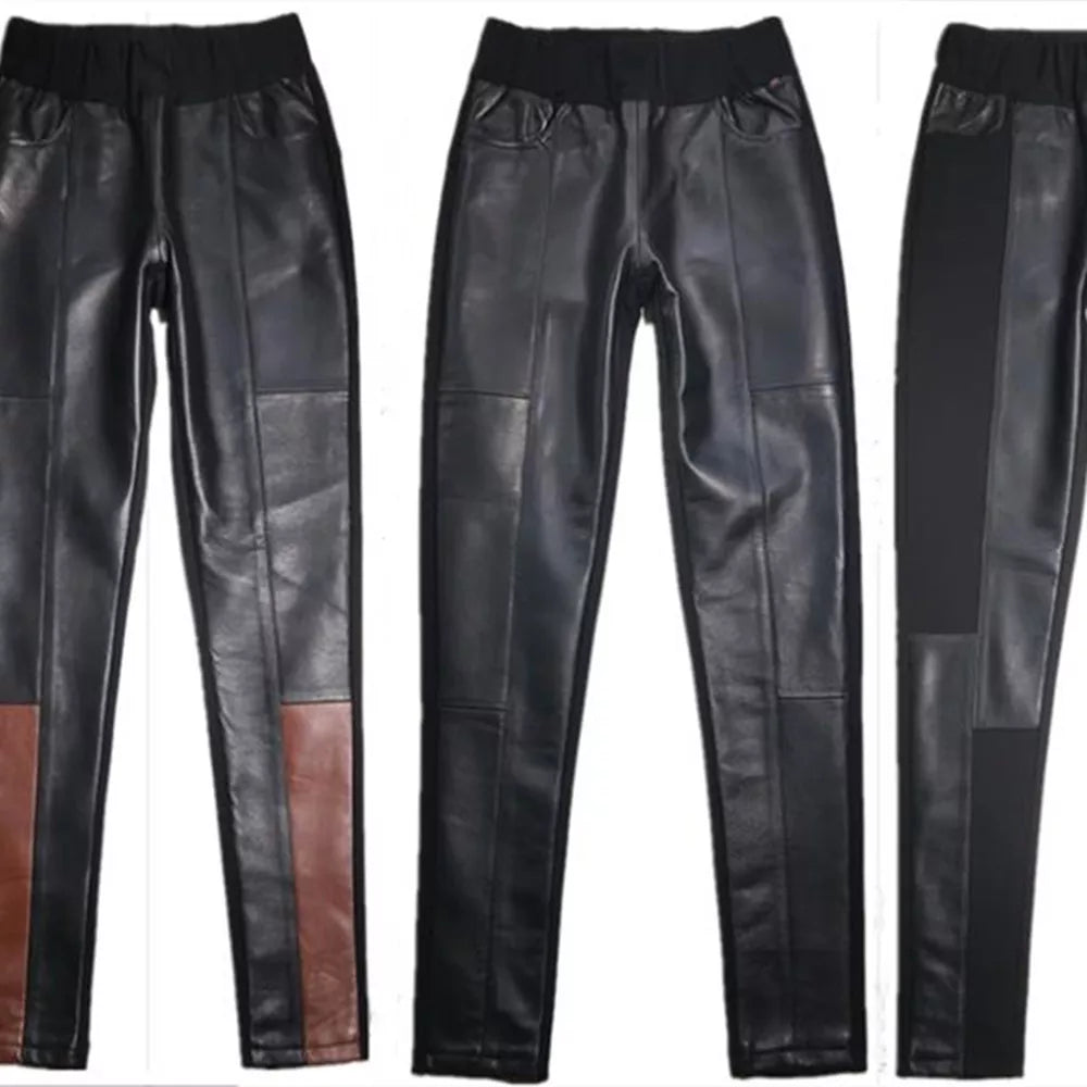 Genuine Leather Sheepskin Pants Slim Fit