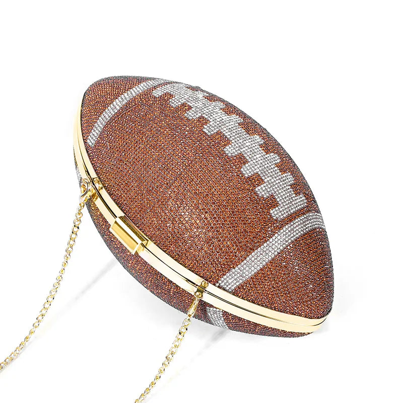 Diamond Football Clutch Purse