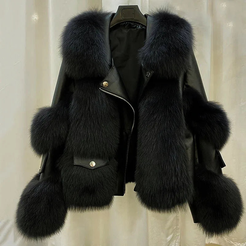 美品◯【THINK FUR 】FOX LIKE FUR JACKET Foxy Brown fox fur jacket – Fancey Boutique