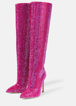 Studded pinky boots