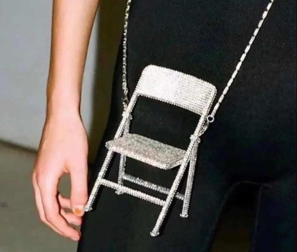 Blinged out purse chair