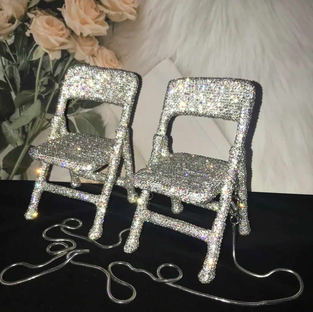 Blinged out purse chair