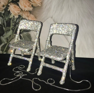 Blinged out purse chair