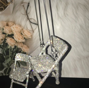 Blinged out purse chair