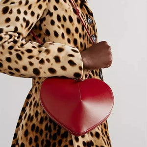 Peach Heart Shape Shoulder purse