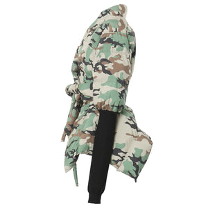 Army Puffy Tie Coat