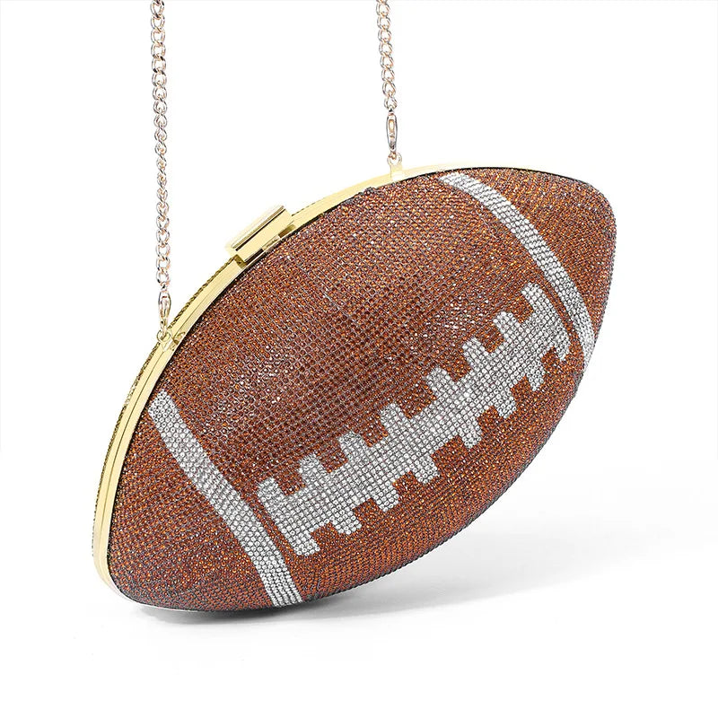 Diamond Football Clutch Purse