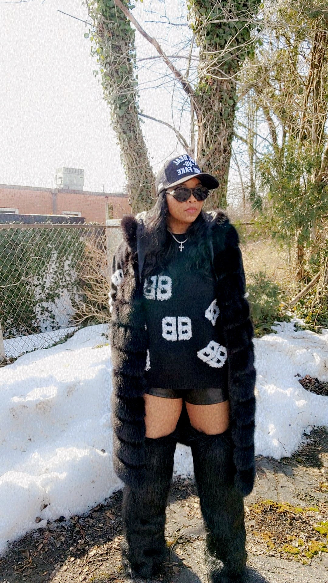 FAUX FUR VEST COAT