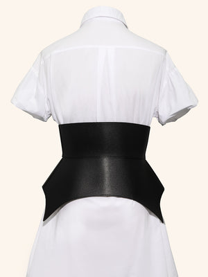 Leather Wide Lace Up Waistband Corset Belts