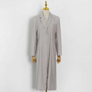 Open Back Button Down Blazer Long sleeve