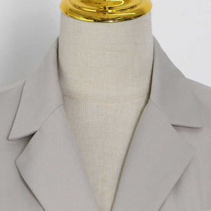 Open Back Button Down Blazer Long sleeve