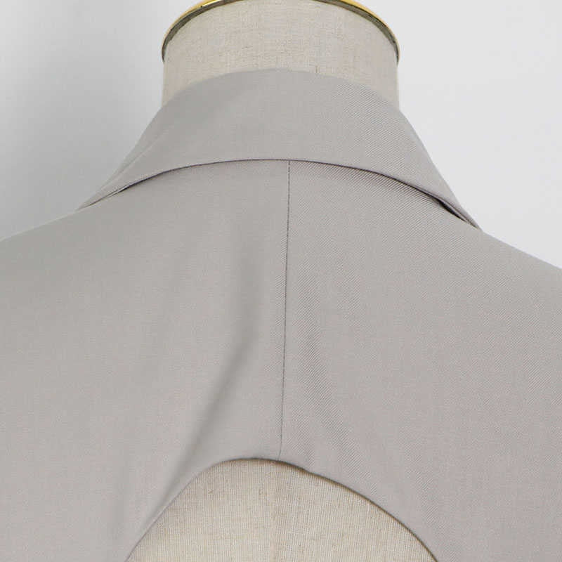 Open Back Button Down Blazer Long sleeve