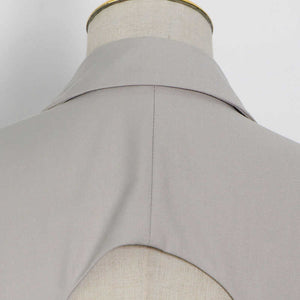 Open Back Button Down Blazer Long sleeve