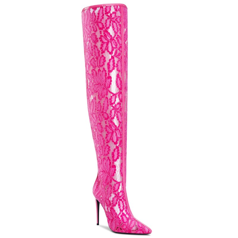 PINKY LACE BOOTS