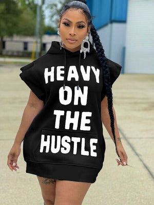 Heavy on The Hustle hoodie shirt dress