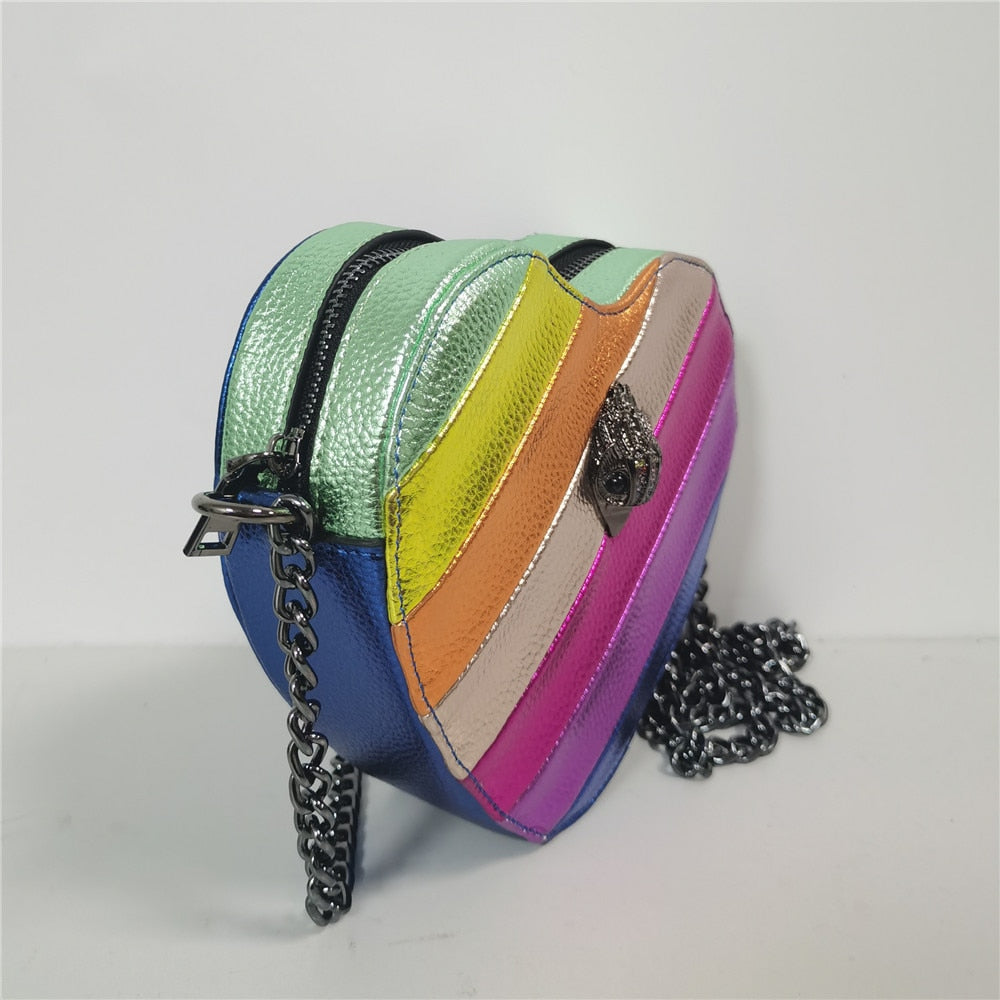 Rainbow heart purse