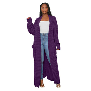 Knit Ribbed Cardigan long Sweater