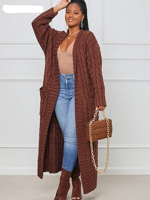 Knit Ribbed Cardigan long Sweater