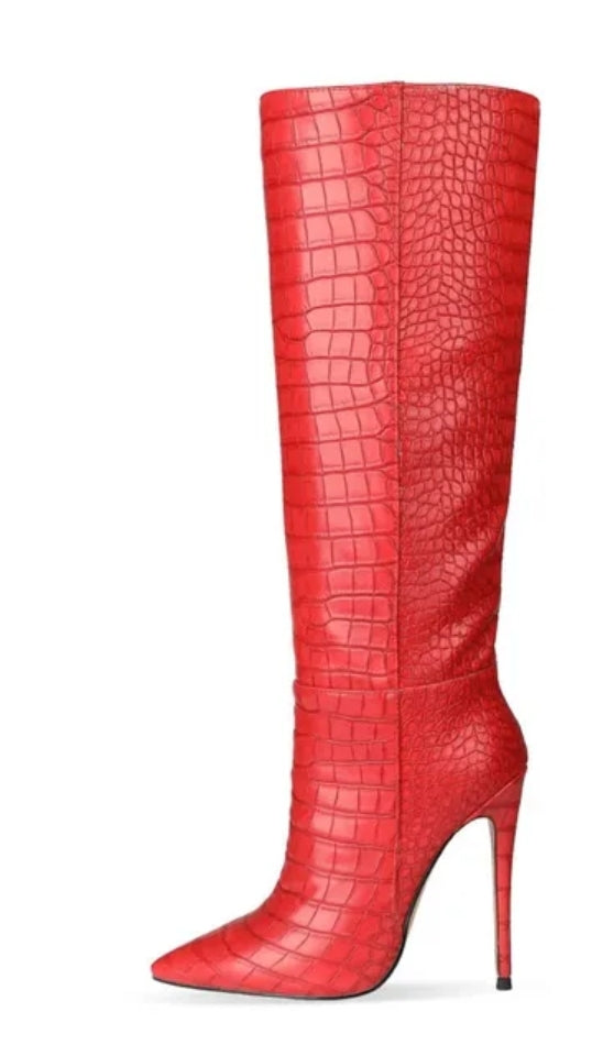 Snake skin boots