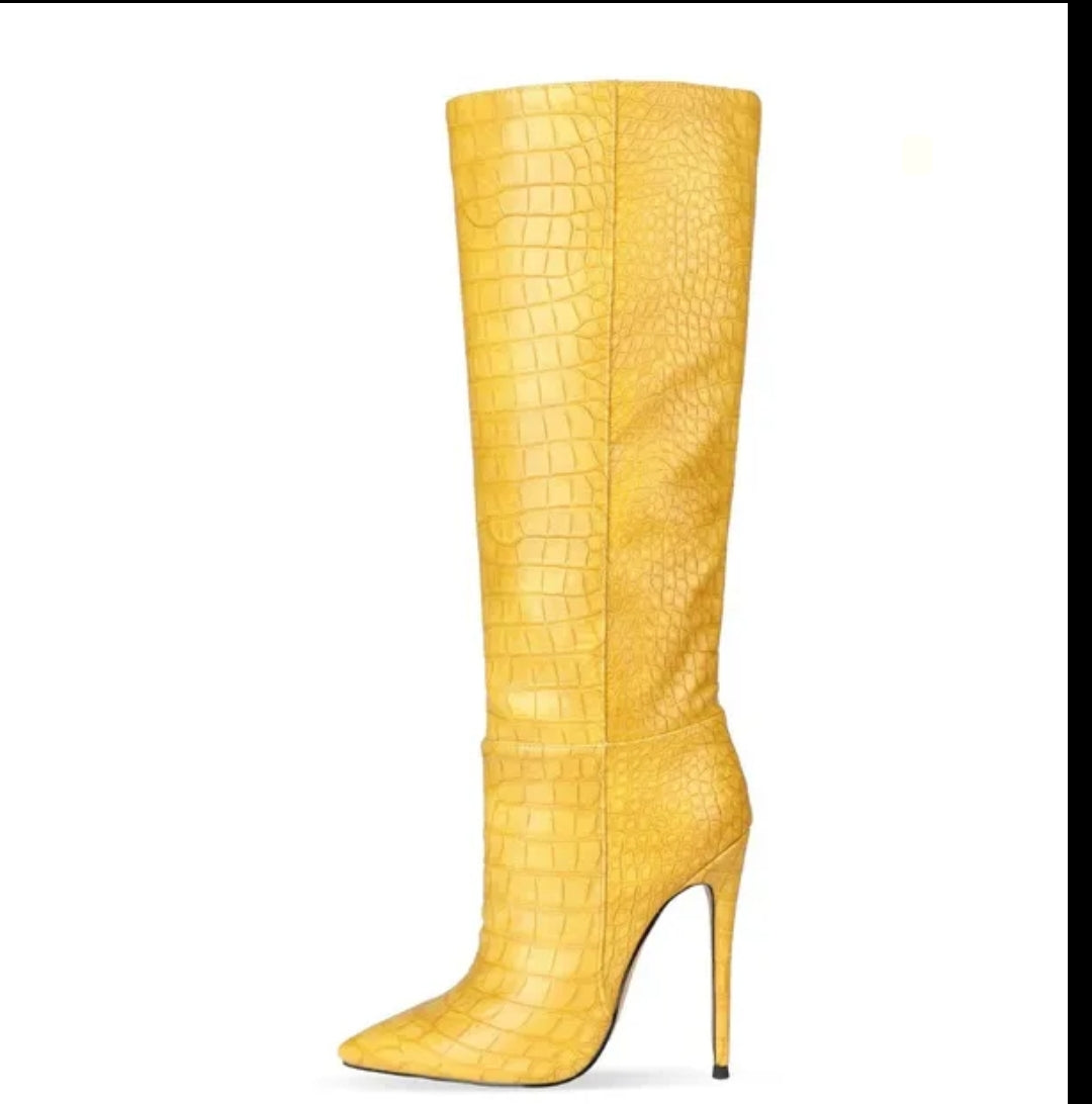 Snake skin boots