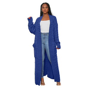 Knit Ribbed Cardigan long Sweater