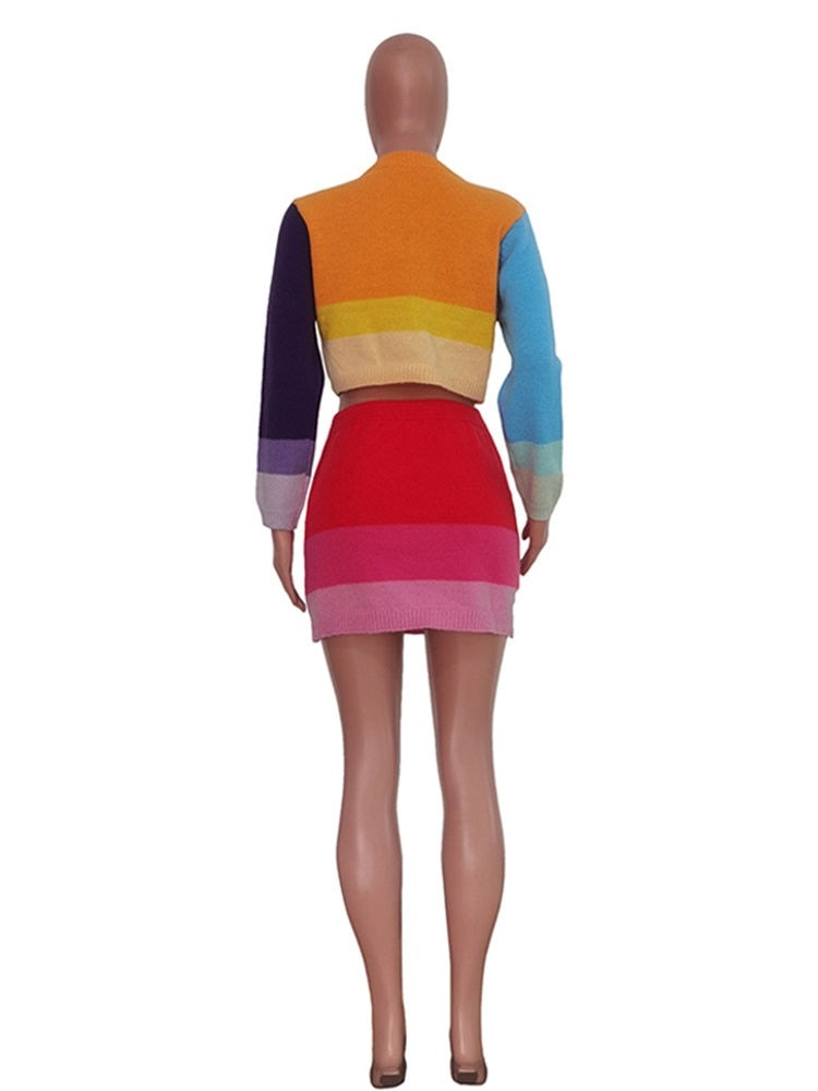 Rainbow skirt set