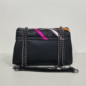Rainbow Metallic Chain purse