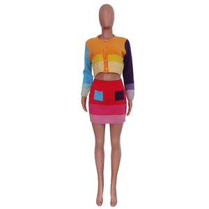 Rainbow skirt set