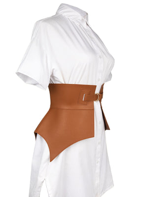Leather Long Wide Corset Belts