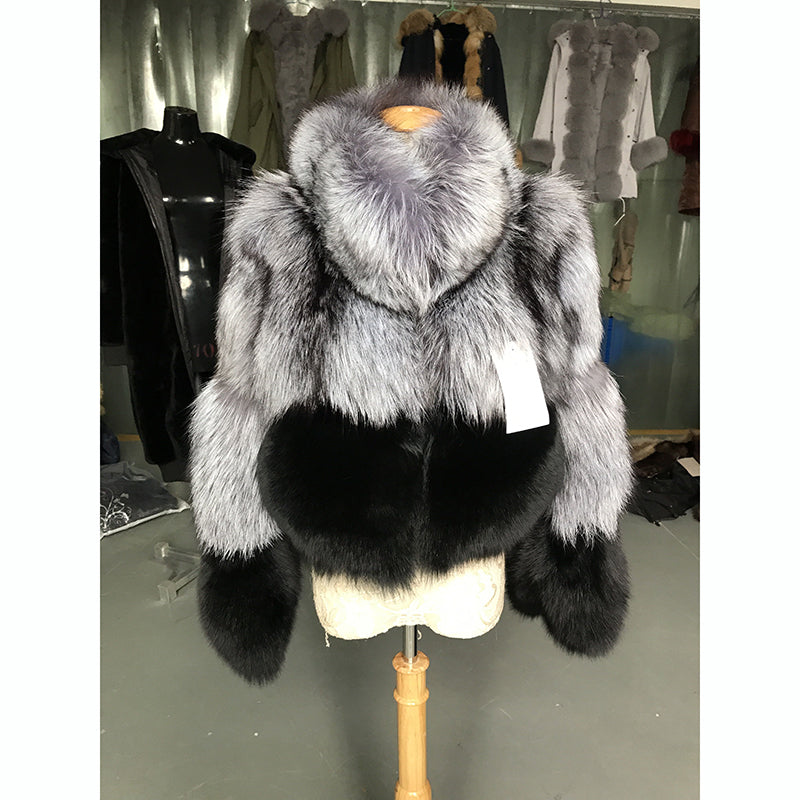 Puffy Real Fox fur Coat