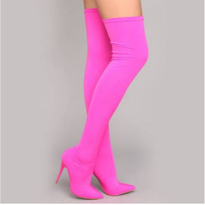 Knee high Stretchy Thigh Boots