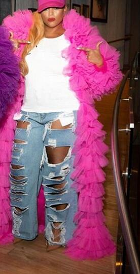 Kim's ruffle tulle cardigans