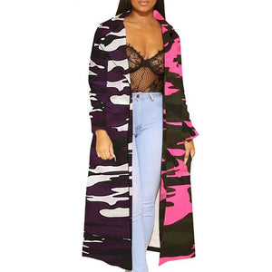Two sided trench amy camouflage coat