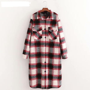 Loose over size wool coat