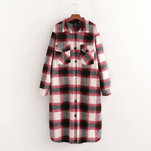 Loose over size wool coat