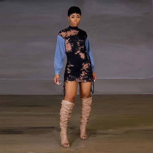 Denim Tie Dye dress – Fancey Boutique