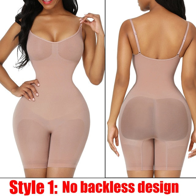 Body Shaper Fajas Colombianas Seamless Bodysuit Slimming Waist Trainer with Push Up Butt Lifter