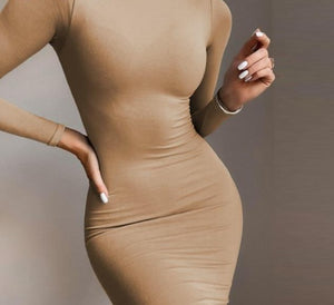 V Day turtleneck dress