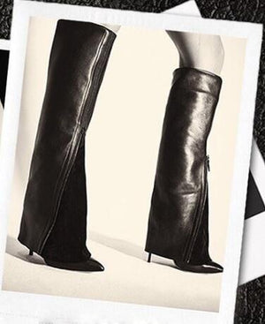 Lisa suede Leather zipper Mid-Calf Boots